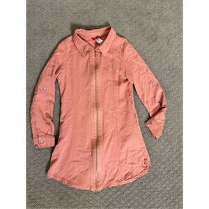 Guess Little Girls Zip Up Coral Dress Rhinestones 10